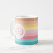 Retro-Monogramm-Tasse der 70er Jahre Kaffeetasse (Vorderseite Links)