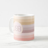 Retro-Monogramm-Tasse Kaffeetasse (Vorderseite Links)
