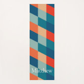 Retro-Monogramm Yogamatte (Vorderseite)