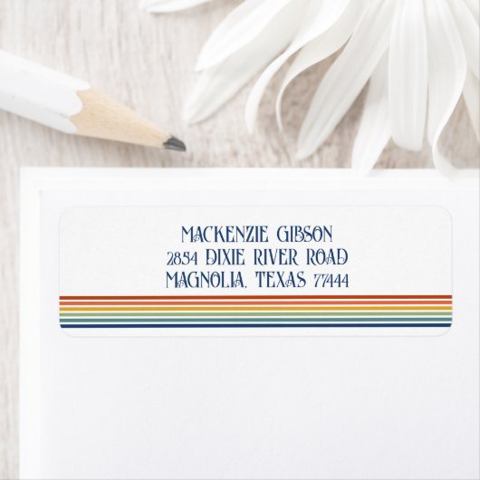 Retro Monogrammed Minimalist Stripes (Insitu)