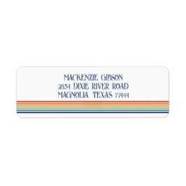 Retro Monogrammed Minimalist Stripes