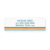 Retro Monogrammed Minimalist Stripes (Vorne)