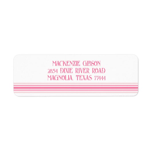 Retro Monogrammed Minimalist Stripes (Vorne)