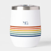 Retro Monogrammed Minimalist Stripes (Vorderseite)