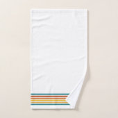 Retro Monogrammed Minimalist Stripes Badhandtuch Set (Handtuch)