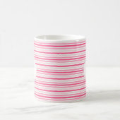 Retro Monogrammed Minimalist Stripes Kaffeetasse (Mittel)