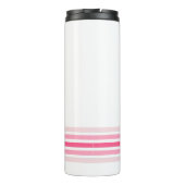 Retro Monogrammed Minimalist Stripes Thermosbecher (Rückseite)