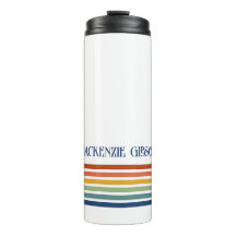 Retro Monogrammed Minimalist Stripes