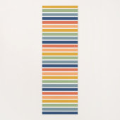 Retro Monogrammed Minimalist Stripes Yogamatte (Rückseite)