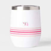 Retro monogrammiertes minimalistisches Streifenmus (Rückseite)