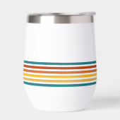 Retro monogrammiertes minimalistisches Streifenmus (Links)