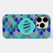 Retro-Monogrom-Skala Case-Mate iPhone Hülle (Rückseite (Horizontal))