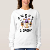 Retro Monster Ice Cream Halloween Sweet & Spooky Sweatshirt (Vorderseite)