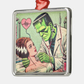 Retro Monster-Liebe-Comicen Ornament Aus Metall (Links)