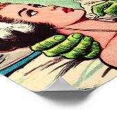 Retro Monster-Liebe-Comicen Poster (Ecke)