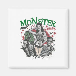 Retro Monster Lover Halloween Spooky Season Magnet