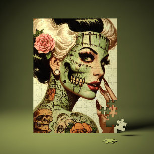 Retro-Monster Pin-up Puzzle