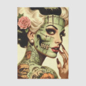 Retro Monster Pin-up Seidenpapier (Vorderseite)