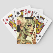 Retro-Monster Pin-up Spielkarten (Rückseite)