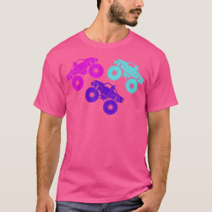 Retro Monster Trucks Vintag Jumping Monster Trucke T-Shirt