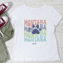 Retro Montana Dog Mama T - Shirt