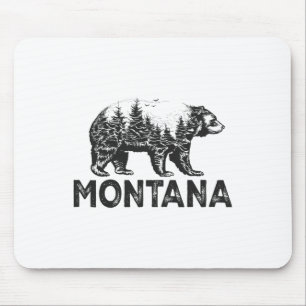 Retro Montana Grizzly Bär Natur Wandern Camping V Mousepad