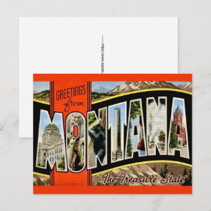 Retro-Montana-Postkarte Postkarte