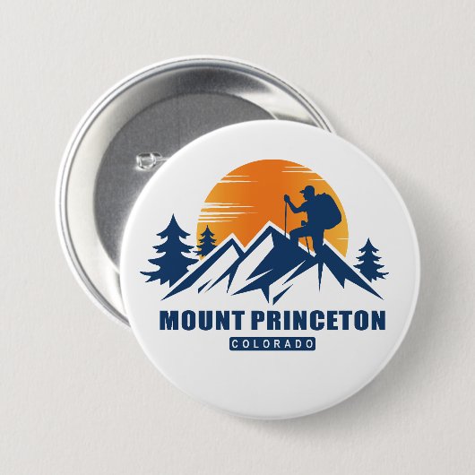 Retro Monte Princeton Wandern T - Shirt Button (Vorne & Hinten)