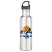 Retro Monte Wrangell Wandern T - Shirt Edelstahlflasche (Vorderseite)