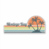 Retro Montego Bay Sunset Aufkleber (Vorderseite)
