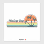 Retro Montego Bay Sunset Aufkleber (Blatt)