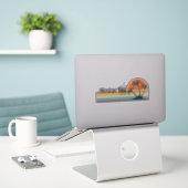 Retro Montego Bay Sunset Aufkleber (Laptop auf Schreibtisch)