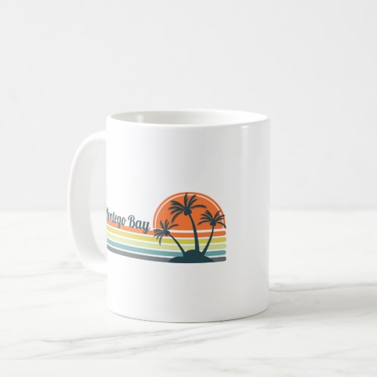 Retro Montego Bay Sunset Coffee Tasse (Vorderseite Links)