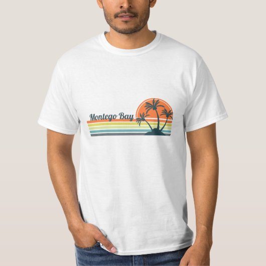 Retro Montego Bay Sunset T - Shirt (Vorderseite)