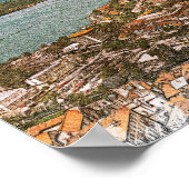 Retro Montenegro Kotor Bay Poster (Ecke)