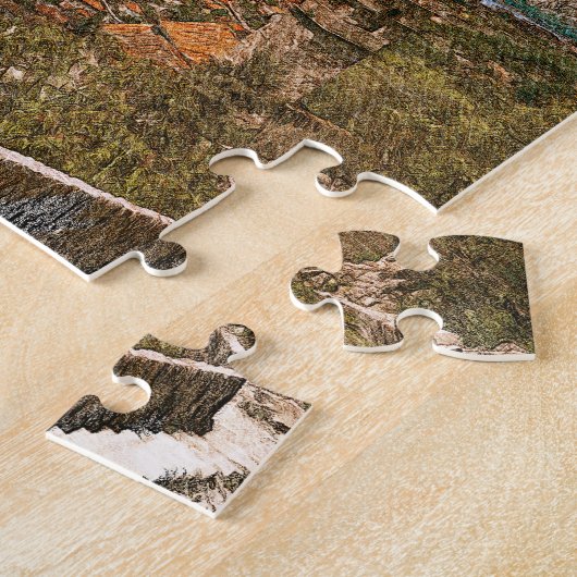 Retro Montenegro Kotor Bay Puzzle (Seite)