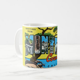 Retro Monterey County CA Gruß-Tasse Kaffeetasse