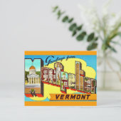 Retro Montpelier Vermont Postkarte (Stehend Vorderseite)