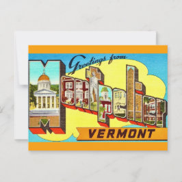 Retro Montpelier Vermont Postkarte