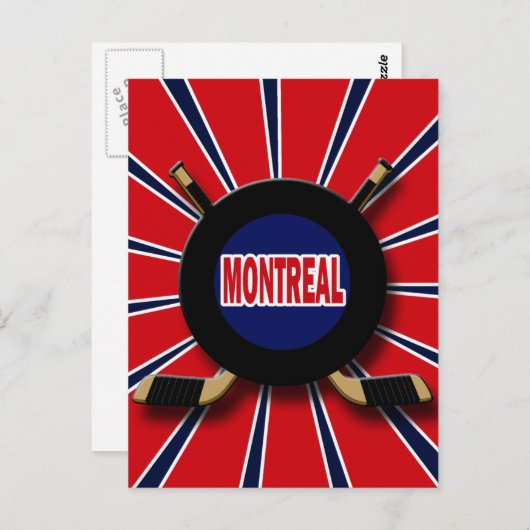 RETRO MONTREAL HOCKEY POSTKARTE (Vorne/Hinten)