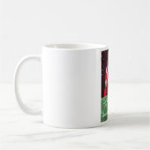 Retro Moon Flight Cartoon Reiseplakat Kaffeetasse (Links)