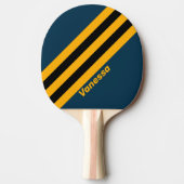 Retro Moonlit Tide Strips mit Namen Tischtennis Schläger (Vorderseite)