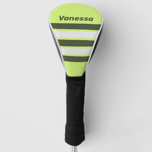 Retro-Moos-Fade-Übergang mit Namen Golf Headcover (Vorderseite)