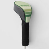 Retro Moos Regenbogen quer gestreift mit Namen Golf Headcover (angewinkelt)