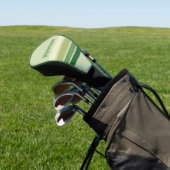 Retro Moos Regenbogen quer gestreift mit Namen Golf Headcover (In SItu)