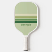 Retro-Moos über Rainbow mit Name Pickleball Schläger (Rückseite)