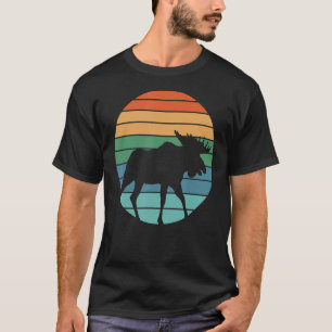 Retro Moose Hunter Huinting T-Shirt