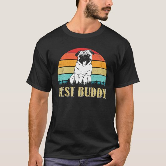Retro Mops Funny Men - Kinder T-Shirt (Vorderseite)