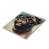 Retro-Mops-Malerei Fliese (Seite)