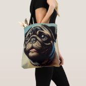 Retro-Mops-Malerei Tasche (Von Nahem)